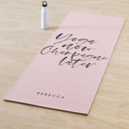 Yoga jetzt Champagne Spater Fun Girly Pink Yogamatte (Beispiel)