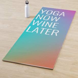 Yoga Jetzt Wein Später Lustige Wasserfarbe Yogamatte