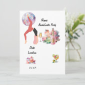 Yoga-Junggeselinnen-Abschied Einladung (Stehend Vorderseite)