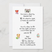 Yoga-Junggeselinnen-Abschied Einladung (Rückseite)