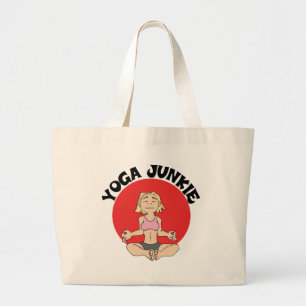 Yoga-Junkie-Geschenk Jumbo Stoffbeutel