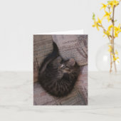 Yoga-Kätzchen-Gruß-Karte Karte (Gelbe Blume)