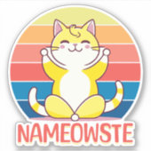 Yoga-Katze Aufkleber (Vorderseite)