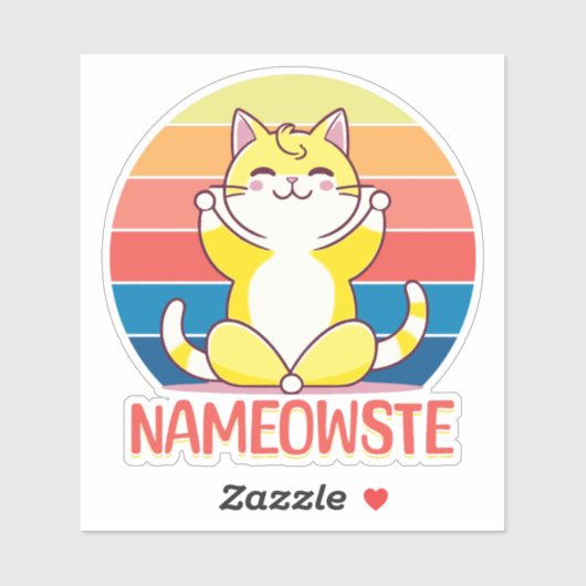 Yoga-Katze Aufkleber (Blatt)