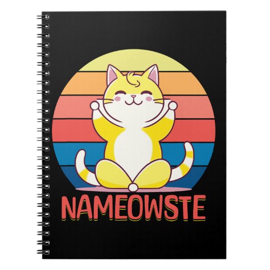 Yoga-Katze Notizblock (Vorderseite)