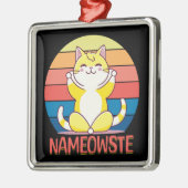 Yoga-Katze Ornament Aus Metall (Links)