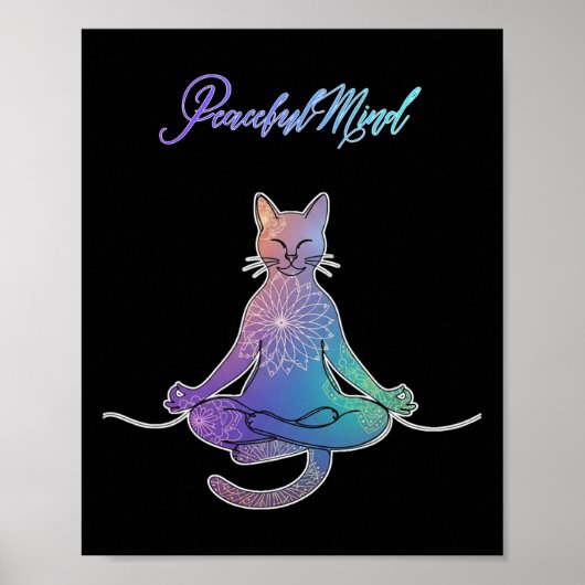 Yoga-Katze Poster (Vorne)