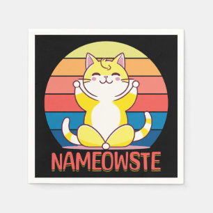 Yoga-Katze Serviette