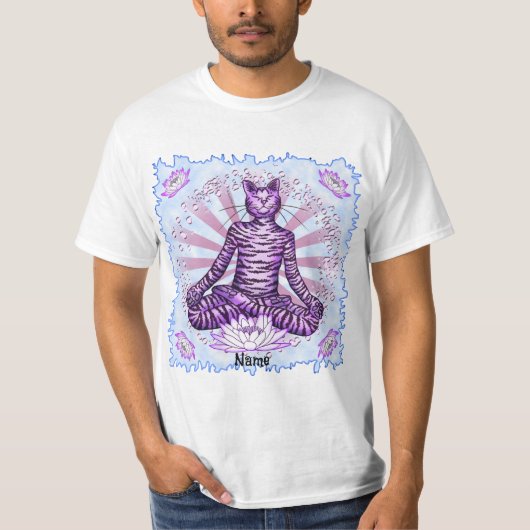 Yoga-Katze T-Shirt (Vorderseite)