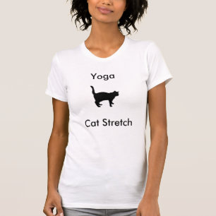 Yoga-Katzen-Ausdehnungs-T - Shirt