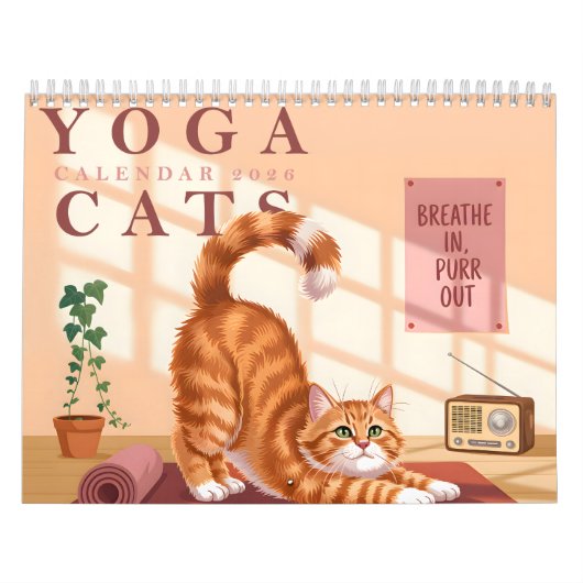 Yoga-Katzen-Kalender 2026 Kalender (Titelbild)