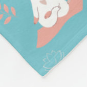 Yoga-Katzen Lotus Fleecedecke (Ecke)