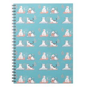 Yoga-Katzen Lotus Notizblock