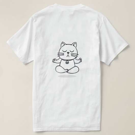 Yoga Katzenmeditation T-Shirt (Design Rückseite)