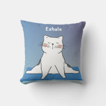 Yoga-Katzenwirbelkissen, 16 Zoll x 16 Zoll, Ausatm