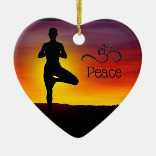 Yoga Keramik Ornament (Vorne)