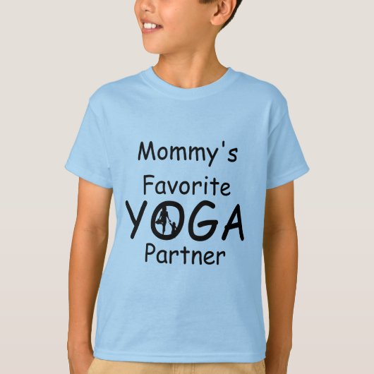 Yoga Kids Mommys Lieblings-Yoga-Partnerboys T-Shirt (Vorderseite)