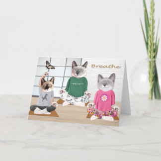 Yoga Kittens Grußkarte Karte