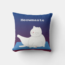 Yoga Kitty Throw Kissen, 16 Zoll x 16 Zoll