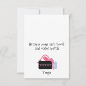 Yoga-Klasse Einladung (Rückseite)