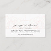 Yoga-Klasse in Rosa Visitenkarte (Rückseite)