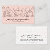 Yoga-Klasse in Rosa Visitenkarte (Vorne/Hinten)