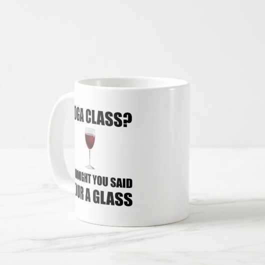 Yoga-Klassen-Glas Kaffeetasse (Vorderseite Links)