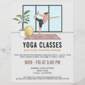 Yoga-Klassen Tänzerin Pose Yoga-Lehrer Unterricht Flyer (Vorne)