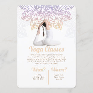 Yoga klassifiziert Einladung
