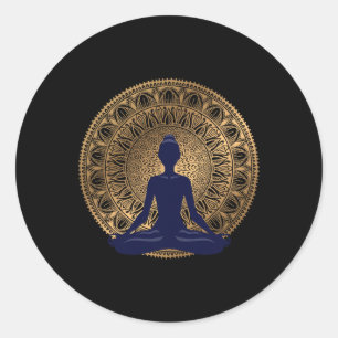 Yoga Kleid Meditationskleidung Namaste Lotus Posit Runder Aufkleber