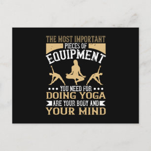 Yoga Körper und Geist sind die wichtigsten Teile Postkarte