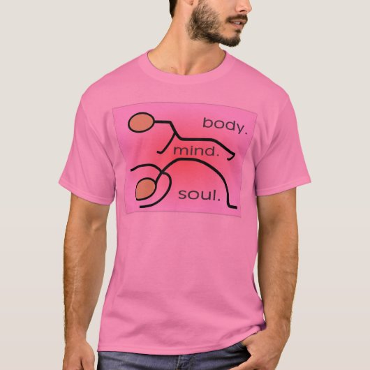 Yoga--"Körper. Verstand. Soul-" T-Shirt (Vorderseite)