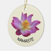 Yoga-Kreis Lotuss Namaste Keramik Ornament (Links)