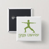 Yoga-Krieger-Pose Button (Vorne & Hinten)