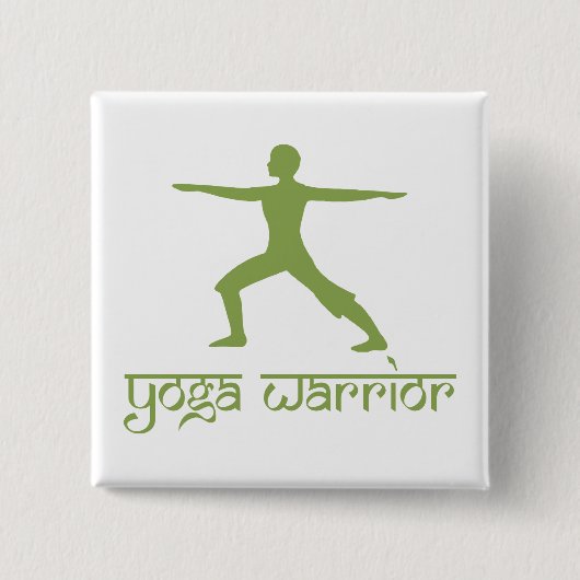 Yoga-Krieger-Pose Button (Vorderseite)