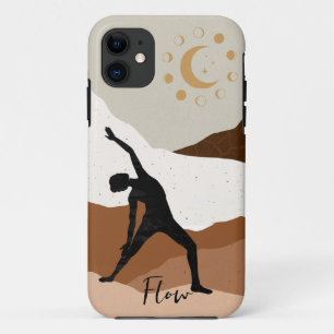 Yoga Krieger Pose Silhouette Meditation Fluss zen Case-Mate iPhone Hülle