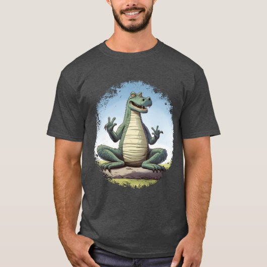 Yoga-Krokodil-T - Shirt (Vorderseite)
