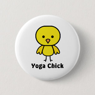 Yoga-Küken Button