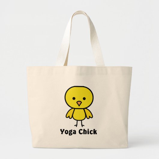 Yoga-Küken Jumbo Stoffbeutel (Vorne)