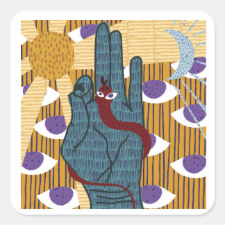 Yoga Kundalini shakti Quadratischer Aufkleber