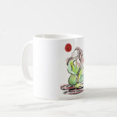 Yoga-Kunst - spinale Drehung Kaffeetasse (Vorderseite Links)
