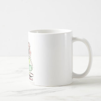 Yoga-Kunst - spinale Drehung Kaffeetasse