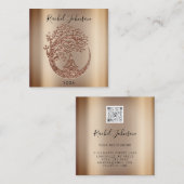 Yoga-Kursleiter Holistische Qr-Rose Quadratische Visitenkarte (Vorne/Hinten)