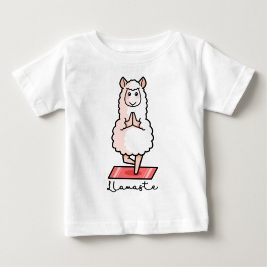 Yoga-Lama - Llamaste Baby T-shirt (Vorderseite)