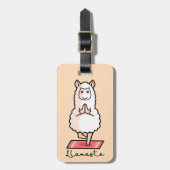 Yoga-Lama - Llamaste Gepäckanhänger (Vorderseite vertikal)