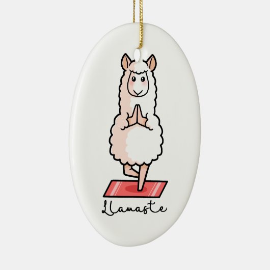 Yoga-Lama - Llamaste Keramikornament (Rechts)