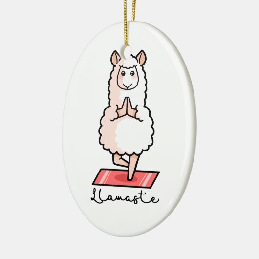 Yoga-Lama - Llamaste Keramikornament (Links)