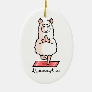 Yoga-Lama - Llamaste Keramikornament
