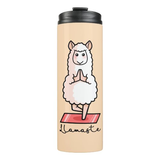 Yoga-Lama - Llamaste Thermosbecher (Vorderseite)