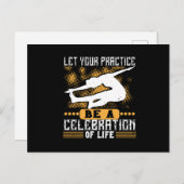 Yoga - Lass, dass deine Praxis eine Feier des Lebe Postkarte (Vorne/Hinten)